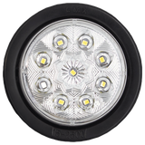 Heise HE-TR2503 Round White Marker/Clearance Light with Grommet - 2.5 Inch, 9 LED