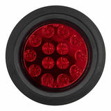 Heise HE-TR4001 Round Red Lights with Grommet - 4 Inch, 14 LED