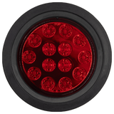 Heise HE-TR4001 Round Red Lights with Grommet - 4 Inch, 14 LED