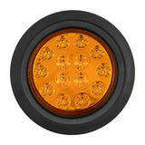 Heise HE-TR4002 Round Amber Lights with Grommet - 4 Inch, 14 LED