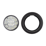Heise HE-TR4003 Round White Lights with Grommet - 4 Inch, 14 LED