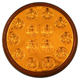 Heise HE-TR4006 Round Amber Lights - 4 Inch, 14 LED