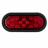 Heise HE-TR6001 Oval Red Light with Grommet - 6 Inch, 14 LED