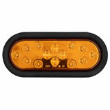 Heise HE-TR6002 Oval Amber Light with Grommet - 6 Inch, 14 LED