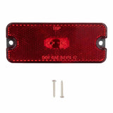 Heise HE-TRRF01 Red Trailer Marker/Clearance Light with Reflector - 4 Inch, 2 LED