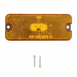 Heise HE-TRRF02 Amber Trailer Marker/Clearance Light with Reflector - 4 Inch, 2 LED