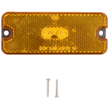 Heise HE-TRRF02 Amber Trailer Marker/Clearance Light with Reflector - 4 Inch, 2 LED