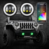 XK Glow XK042010-B LED Fog Light Kit for Jeep Wrangler JL JT JK | XKchrome Smartphone App