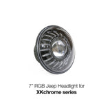 XK Glow XK-7IN-JP-NC 1pc 7" LED Headlight for Jeep | XKchrome Add On Kit