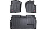 Rough Country M-51112 Floor Mats FR & RR | 2 Ret Hook | Ford F-150 2WD/4WD (2011-2014)