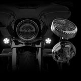 XK Glow XK-MTP56-BF Front MotoTurnz Pro Series LED Turn Signal Inserts for Harley Davidson Motorcycle