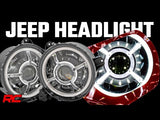 Rough Country RCH5300 9 Inch DRL Halo LED Headlights DOT Approved | Jeep Gladiator JT/Wrangler JL (18-24)