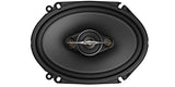 Pioneer TS-A6881F 6"x8" - 4-way, 350 W Max Power, Carbon/Mica-reinforced IMPP cone, 11mm Tweeter, 11mm Super Tweeter, and 1-5/8" Cone Midrange - Coaxial Speakers (pair)