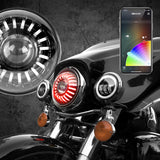 XK Glow XK-7IN-HD-KIT 7" LED Headlight for Motorcycle | XKchrome Smartphone App