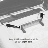 XK Glow XK-BRC-JK-H Hood 20-22" Bar Bracket for Jeep JK JL JT