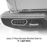 XK Glow XK-BRC-JT-RB Rear Bumper 6" Bar Bracket Set for Jeep JT
