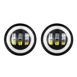 XK Glow XK042010-B-NC LED Fog Lights for Jeep Wrangler JK | XKchrome Add On Kit