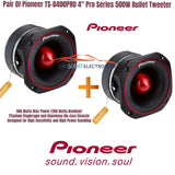 Pair Of Pioneer TS-B400PRO 4" Pro Series 500W Bullet Tweeter