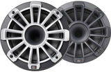 MB Quart NH2-116 Nautic Series 6.5" Compression Horn Marine Speakers Black/White/Silver Grill