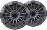 MB Quart NH2-116 Nautic Series 6.5" Compression Horn Marine Speakers Black/White/Silver Grill