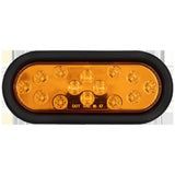 Heise HE-TR6002 Oval Amber Light with Grommet - 6 Inch, 14 LED