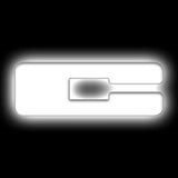 Oracle 3140-C-001 Universal Illuminated LED Letter Badges - White LED - Matte White Surface Finish - C