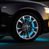 XK Glow XK-WHEEL-KIT-AD-DM XKGlow XK-WHEEL-KIT-AD-DM - 15"-18" XKchrome Turn Signal Function RGB Wheel Ring Kit With Dual Mode Dash Mount Controller