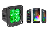 XK Glow XK065002-D-KIT XKGlow XK065002-D-KIT - XKChrome C3 Series Flush Mount 3" 2x20W Cube Driving Beam LED Lights, with RGB Accent Lighting