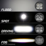XK Glow XK065003-S XKGlow XK065003-S - XKChrome C3 Series 3" 20W Cube Spot Beam LED Light, with Round Front Plate