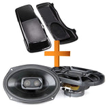 Speaker Package for 1996-2013 Harley Davidson 6x9" Speakers w/Saddle Bag Speaker