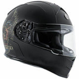 TORC T14B15WS:26 T-14 Wings 2X-Large Black Full Face Helmet W/Bluetooth T14B15WS