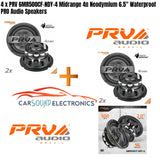 4 x  PRV Audio 6MR500CF-NDY-4  6" Midrange Neodymium Speaker New 4 Ohm