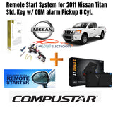 iDatalink Remote Start for 2011 Nissan Titan Std. Key w/ OEM alarm Pickup 8 Cyl.