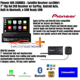 Pioneer AVH-3500NEX + Satellite Receiver sxv300v1 7" Flip Out DVD Receiver w/ CarPlay, Android Auto, Built-in Bluetooth, & SXM Ready SDIN